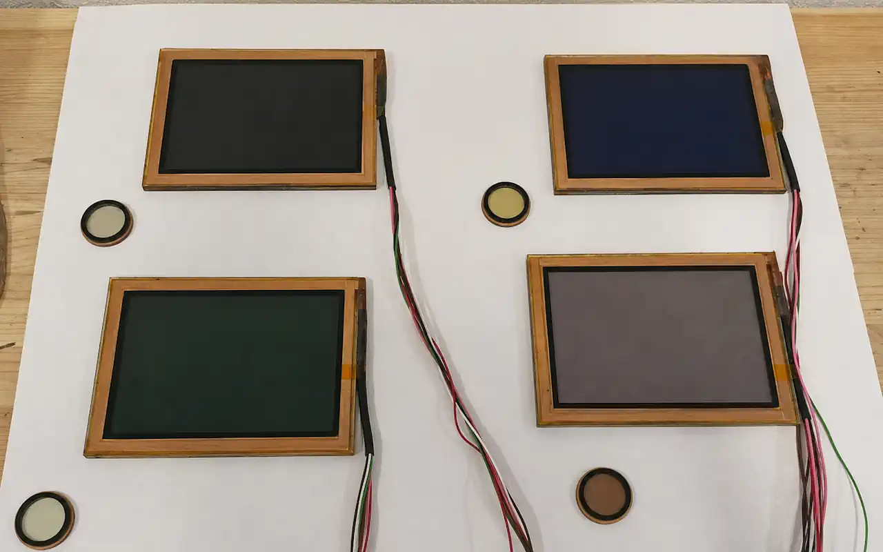 Electrochromic filters for control cameras and aiming devices in different shades