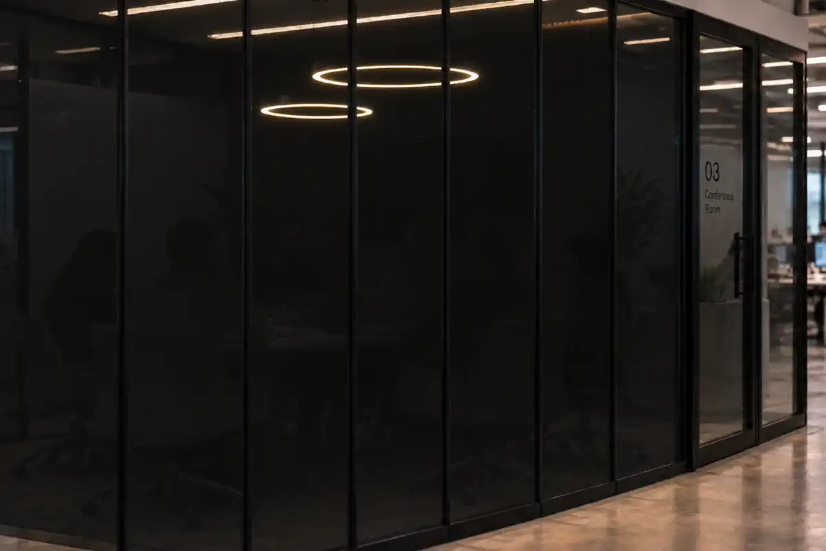 Architectural electrochromic glass — tinted mode