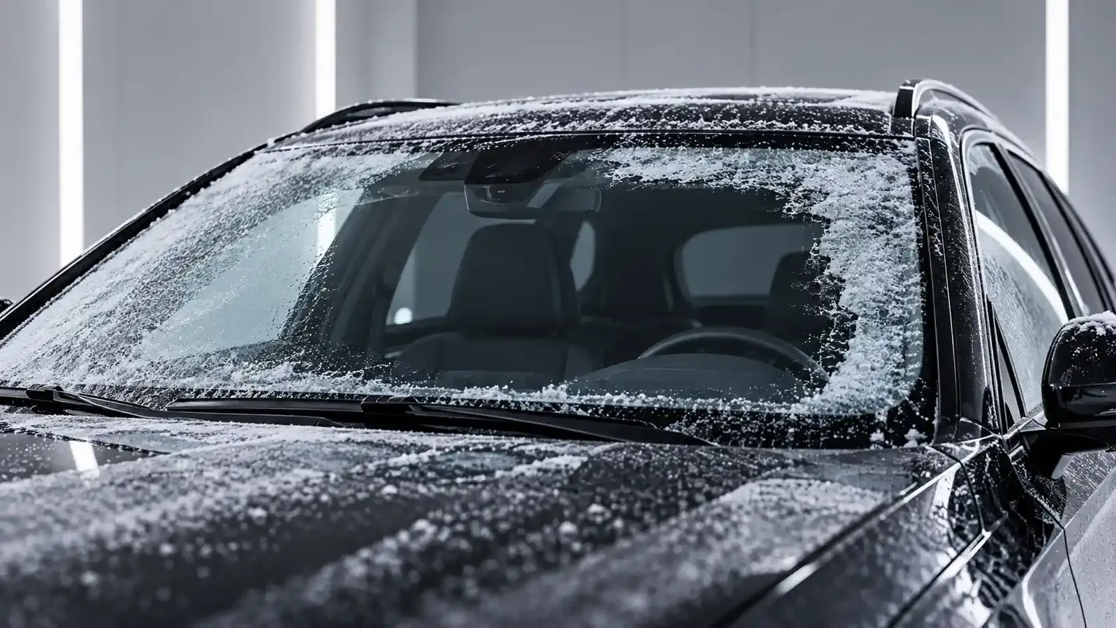 Heated windshield: a clear zone free of snow and frost against frozen edges
