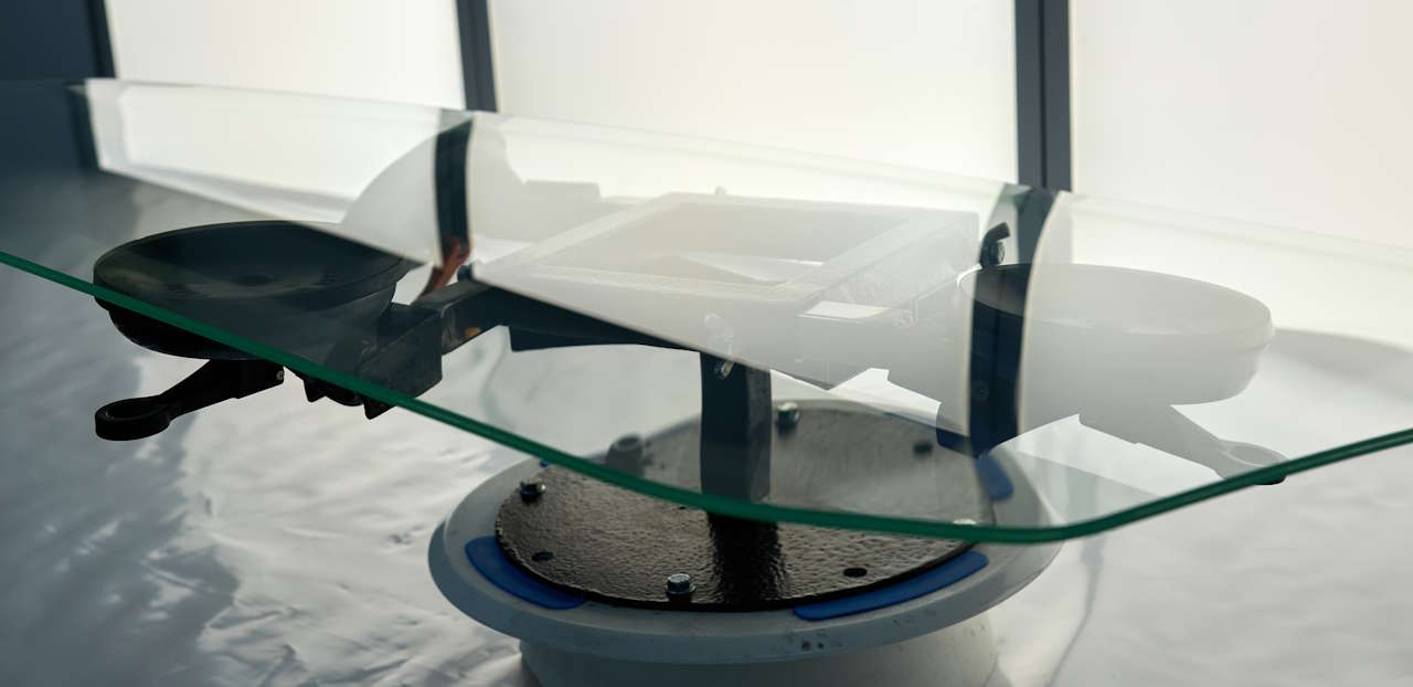 Preparing glass for lamination at the Octoglass site